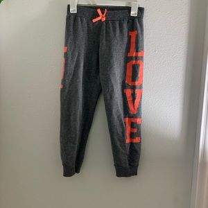 Love Peace & Lip Gloss kids size 10/12 sweatpants.